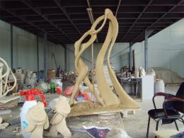 hj1712 不銹鋼雕塑—舞 小稿_青島國際服裝城不銹鋼雕塑、石雕、玻璃鋼雕塑_濱州宏景雕塑有限公司